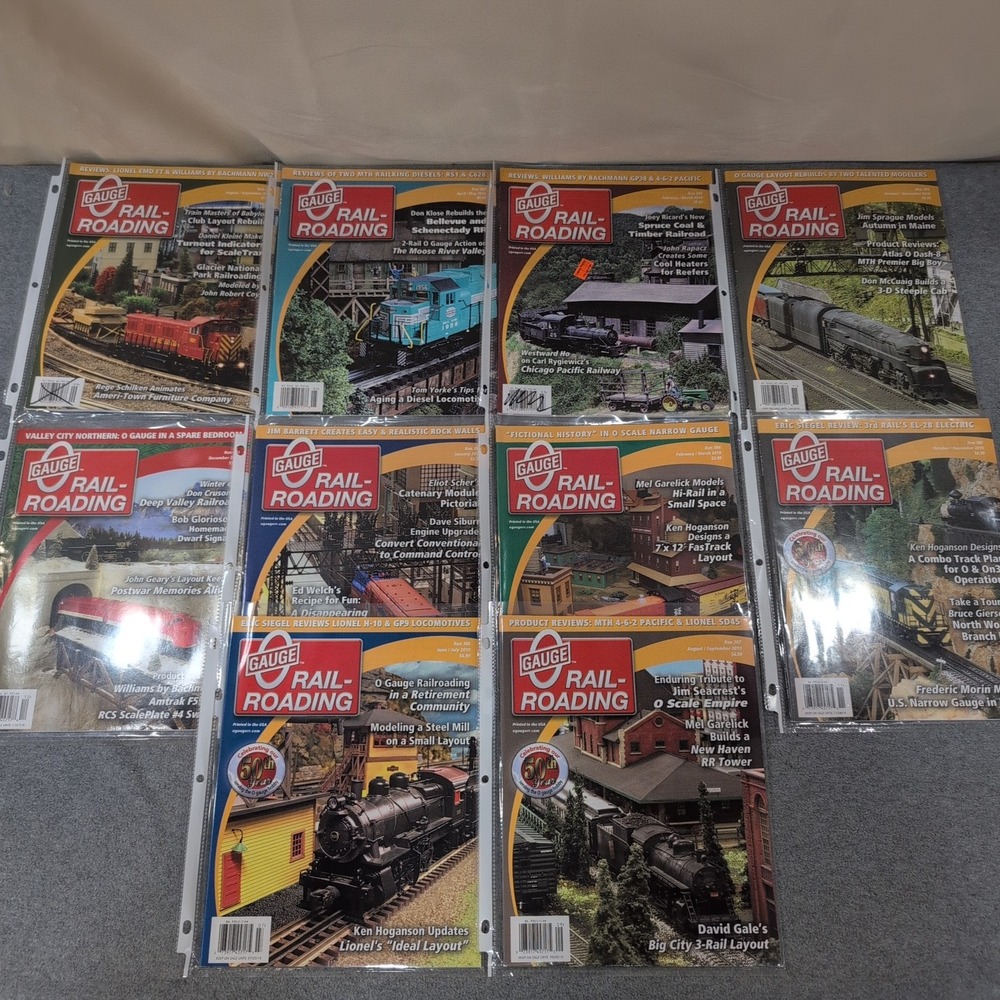 Lot of 10 O Gauge Railroading Magazines 2016-2019 Lionel MTH Model Train Guides - Picture 1 of 1